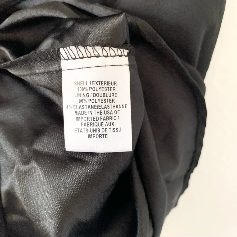 Milly Spaghetti Strap Cropped Satin Camisole in black size large - Picture 5 of 5